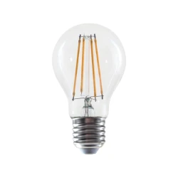 Λάμπα LED FILAMENT με ντουί E27 A60 8W 2700K θερμό λευκό φως 230VAC 900lm ντιμαριζόμενη διάφανη