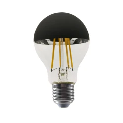 Λάμπα LED FILAMENT με ντουί E27 A60 8W 2700K θερμό λευκό φως 230VAC 900lm ντιμαριζόμενη κάλυμμα διάφανο & μαύρο