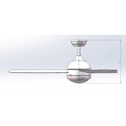 Ανεμιστήρας οροφής 122cm satin nickel CF-4812 με LED φως 18W και τηλεχειριστήριο, DC μοτέρ 55W