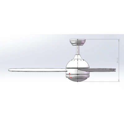 Ανεμιστήρας οροφής 122cm satin nickel CF-4812 με LED φως 18W και τηλεχειριστήριο, DC μοτέρ 55W