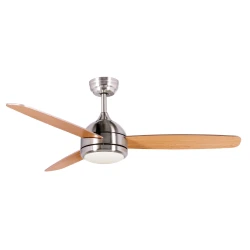 Ανεμιστήρας οροφής 122cm satin nickel CF-4812 με LED φως 18W και τηλεχειριστήριο, DC μοτέρ 55W