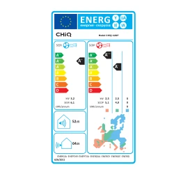 Air condition CHIQ 12DF 12000BTU με Wifi, φίλτρο 3 σε 1, ιονιστή και αφύγρανση A+ & A+++