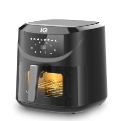 Φριτέζα αέρος με αποσπώμενο κάδο XL 8lt, 2000W, ψηφιακός χρονοδιακόπτης, μαύρη IQ AF-004