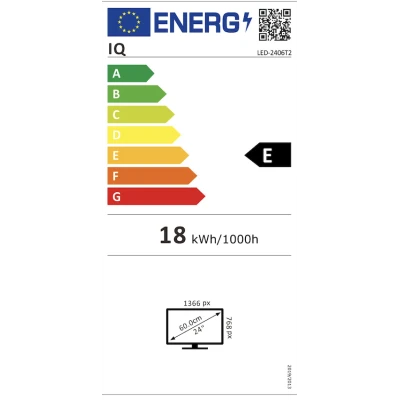 Τηλεόραση LED 24" HD Ready με δέκτη DVBT-T2 / DVBT-S2 1366x768 pixels Τηλεόραση LED 24" HD Ready με δέκτη DVBT-T2 / DVBT-S2 1366x768 pixels