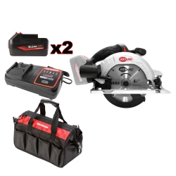 Σετ δισκοπρίονο μπαταρίας 18V Brushless 165mm με ρυθμιζόμενη βάση Keyang