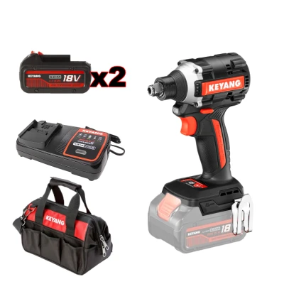 Σετ παλμικό κατσαβίδι μπουλονόκλειδο 18V (max 20V) Brushless με μπαταρία Keyang