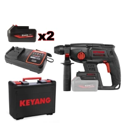 Σετ περιστροφικό σκαπτικό πιστολέτο 18V Brushless 3 λειτουργιών SDS-PLUS Keyang Σετ περιστροφικό σκαπτικό πιστολέτο 18V Brushless 3 λειτουργιών SDS-PLUS Keyang