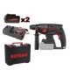 Σετ περιστροφικό σκαπτικό πιστολέτο 18V Brushless 3 λειτουργιών SDS-PLUS Keyang