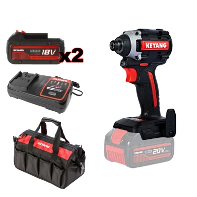 Σετ παλμικό κατσαβίδι μπαταρίας 18V Brushless Keyang
