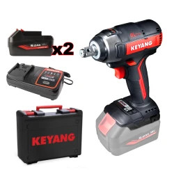 Σετ παλμικό μπουλονόκλειδο 18V Brushless με μπαταρία κιβώτιο 3 ταχυτήτων & χρόνος φόρτισης 15min Keyang