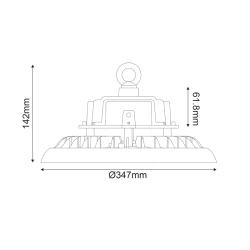 Καμπάνα LED HIGH BAY ASTREK DIM 1-10V 200W 30.000LM ψυχρό χρώμα φωτός 5000K 90° 230V AC IP65