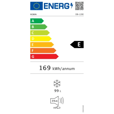 Οριζόντιος καταψύκτης Robin DB-120E λευκός 99lt Π54,5xΒ47,6xΥ83,5cm