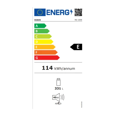 Ψυγείο συντήρησης Robin RS-165E λευκό 331lt Π60xΒ60xΥ170cm