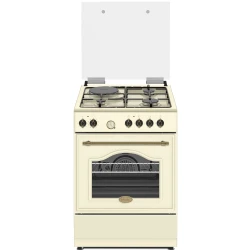 Κουζίνα υγραερίου και ρεύματος Robin BN-72 BEIGE ρετρό σχεδιασμού 60lt με 4 εστίες Υ85cmxΠ60cmxΒ85cm