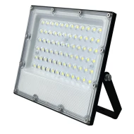 Προβολέας LED SMD 50W ενδιάμεσο χρώμα φωτός 4000K 6000Lm 220V AC RA80 IK08 5YRS μαύρο αλουμινίου IP65