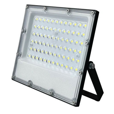 Προβολέας LED SMD 50W ενδιάμεσο χρώμα φωτός 4000K 6000Lm 220V AC RA80 IK08 5YRS μαύρο αλουμινίου IP65