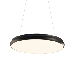 Κρεμαστό φωτιστικό LED 70W CCT με δυνατότητα επιλογής φωτισμού 5600L μεταλλικό μαύρο χρώμα D80XH8cm KALLISTA