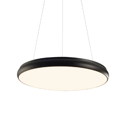 Κρεμαστό φωτιστικό LED 70W CCT με δυνατότητα επιλογής φωτισμού 5600L μεταλλικό μαύρο χρώμα D80XH8cm KALLISTA