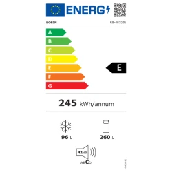 Ψυγειοκαταψύκτης Robin RB-487 ΙΝΟΧ antifinger 356lt Π60xΒ63,5xΥ200cm με σύστημα Full No Frost