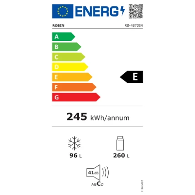 Ψυγειοκαταψύκτης Robin RB-487 ΙΝΟΧ antifinger 356lt Π60xΒ63,5xΥ200cm με σύστημα Full No Frost