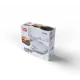 Τοστιέρα λευκή IQ ST-612 750W με αντικολλητικές πλάκες γκριλ και αντιθερμική λαβή