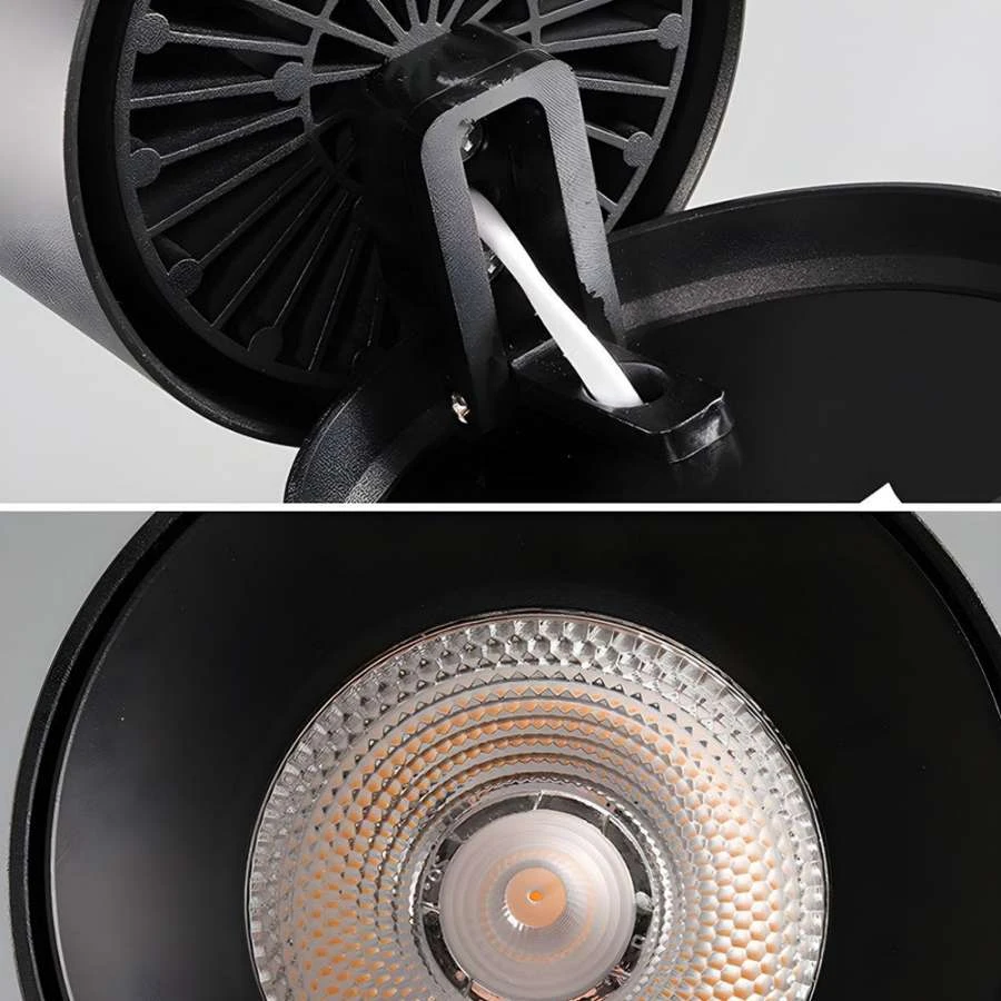 Εξωτερικό περιστρεφόμενο LED SPOT LIGHT 30W 220-240V IP20 με ενδιάμεσο φως 4000K σε μαύρο χρώμα
