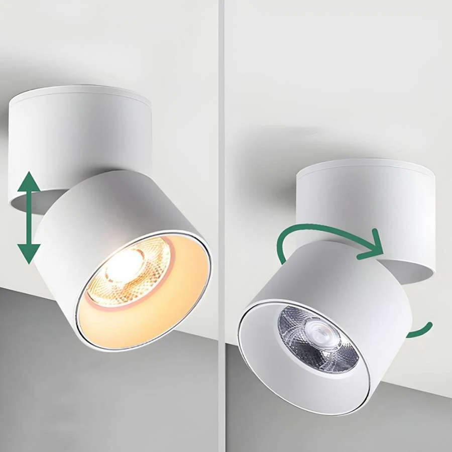 Εξωτερικό περιστρεφόμενο LED SPOT LIGHT 30W 220-240V IP20 με θερμό φως 3000K  σε λευκό χρώμα