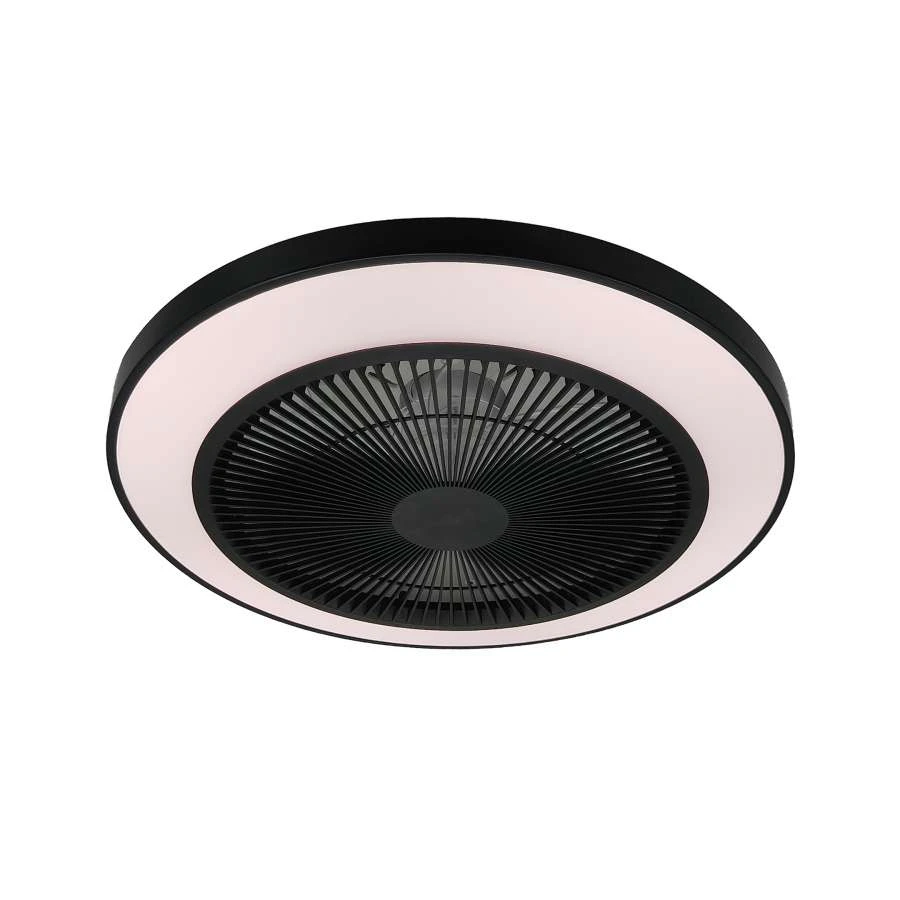 Φωτιστικό LED με ανεμιστήρα 72W CCT DIMMABLE 5500LM 220-240V Φ49x14,5cm σε μαύρο και λευκό χρώμα