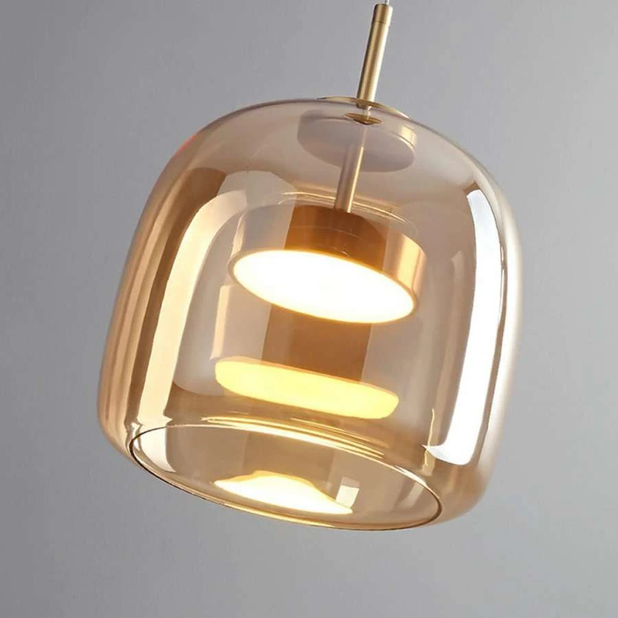 Φωτιστικό LED κρεμαστό μονόφωτο Bristol Gold 12W με δυνατότητα επιλογής φωτός 3 CCT (3000K/4000K/6000K) από διακόπτη σε χρυσό+λευκό χρώμα