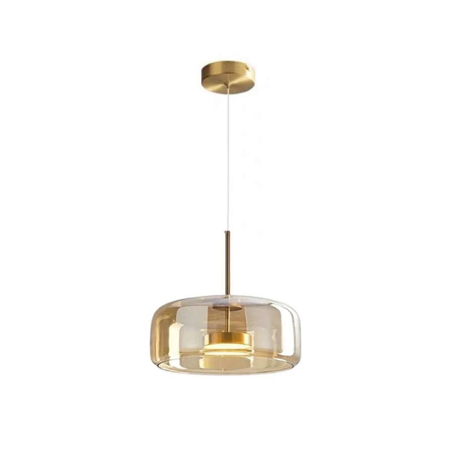 Φωτιστικό LED κρεμαστό μονόφωτο London Gold 12W με δυνατότητα επιλογής φωτός 3 CCT (3000K/4000K/6000K) από διακόπτη σε χρυσό+λευκό χρώμα