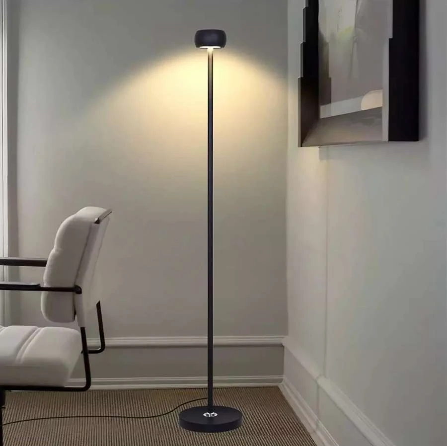 Φωτιστικό LED δαπέδου LOS ANGELES 6W 540lm DIMMABLE με ασύρματο τηλεχειρισμό CCT σε μαύρο χρώμα