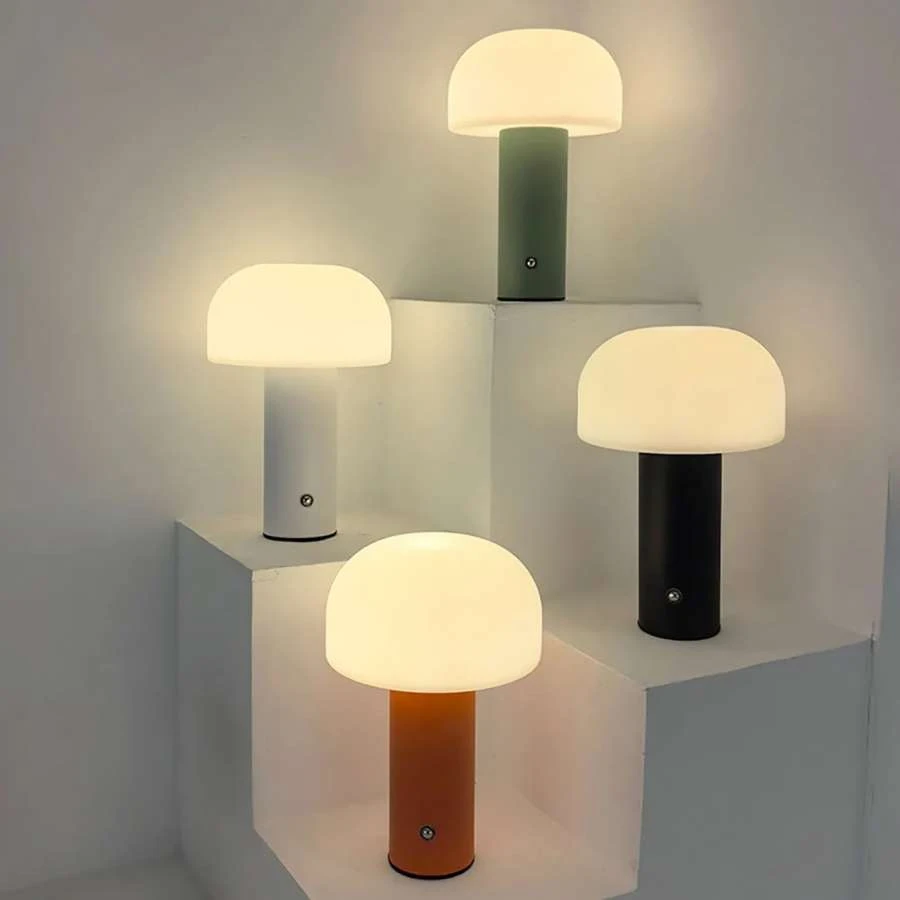 Επιτραπέζιο επαναφορτιζόμενο φωτιστικό LED CCT IP44 με USB, DIMMABLE και TOUCH CONTROL Η23cm x Φ15cm σε λευκό χρώμα