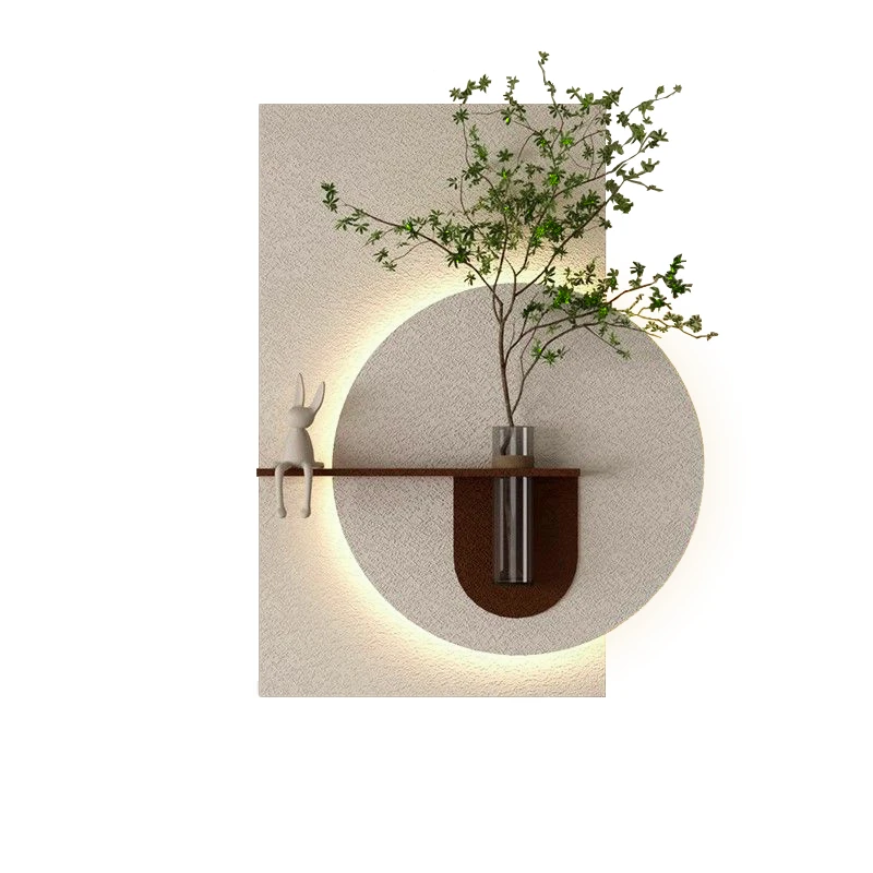 Διακοσμητικός πίνακας LED 3D 30W CCT DIMMABLE 3000LM 165-265V σε λευκό και καφέ χρώμα