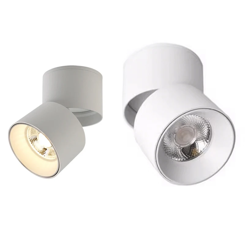 Εξωτερικό περιστρεφόμενο LED SPOT LIGHT 10W 220-240V IP20 με ενδιάμεσο φως 4000K σε λευκό χρώμα