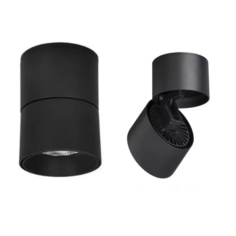 Εξωτερικό περιστρεφόμενο LED SPOT LIGHT 10W 220-240V IP20 με ενδιάμεσο φως 4000K σε μαύρο χρώμα