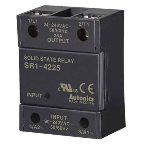 Μονοφασικό AUTONICS SR1-4225 ρελέ (SOLID STATE RELAY) 25A 90-240VAC INPUT