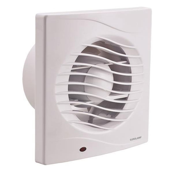 Εξαεριστήρας μπάνιου Φ100mm ισχύος 12W 220V 130m3/h με κλαπέτο σε λευκό χρώμα