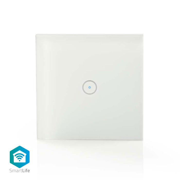 Έξυπνος διακόπτης WiFi Smart Light NEDIS WIFIWS10WT με πλήκτρο αφής για χρήση μέσω Android & iOS