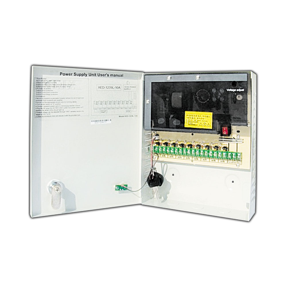 Τροφοδοτικό-κατανεμητής PS-1209L-10A για C.C.T.V. κάμερες 12V 10A 9 καναλιών