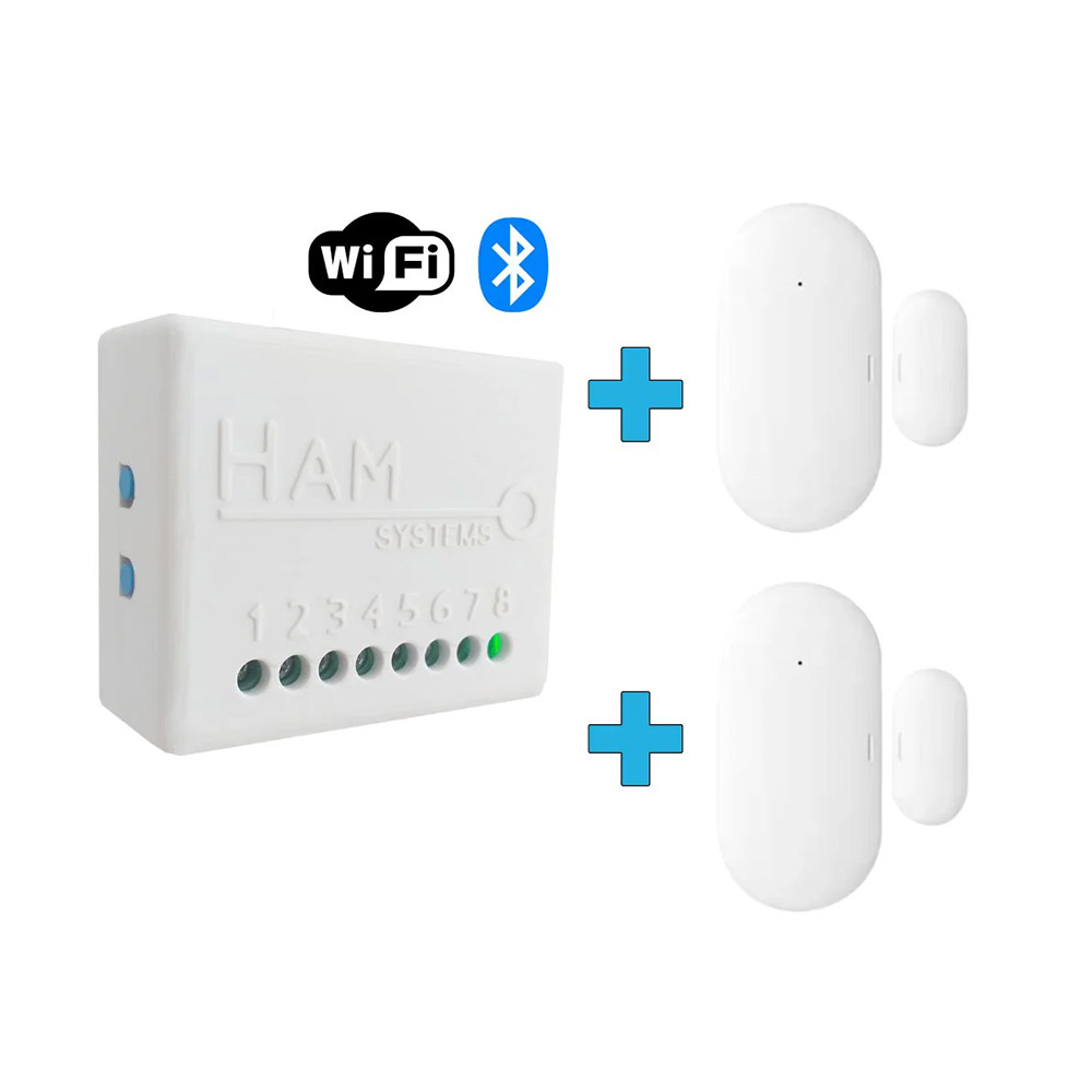 WiFi σύστημα ελέγχου κλιματιστικού HAM RemoteAC με 2x Bluetooth μαγνητικές επαφές πόρτας και παραθύρου