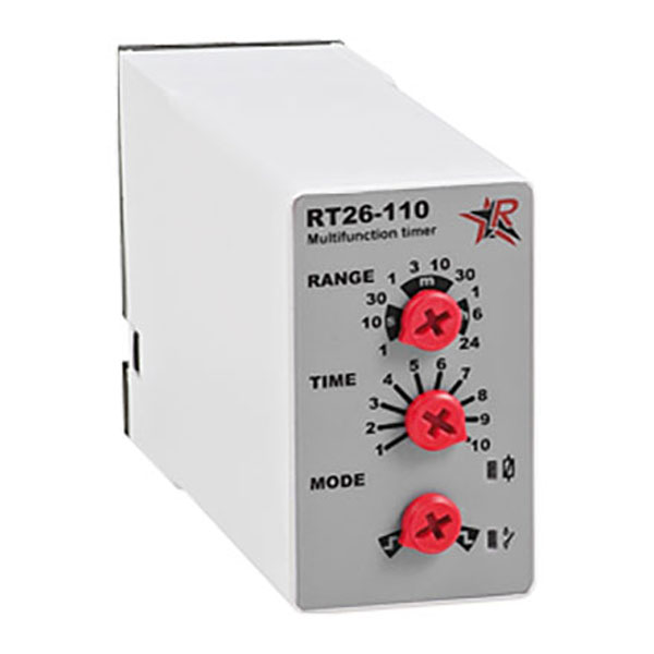Χρονικό RINGEL με επιλογή ON-delay ή OFF-delay RT26-110 0.1sec - 24h 8pin 230V AC & 24V AC/DC