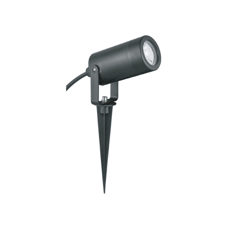 Φωτιστικό σποτ κήπου καρφωτό 230VAC με ντουί GU10 max 3W LED IP65 εξωτερικού χώρου σε σκούρο γκρι χρώμα