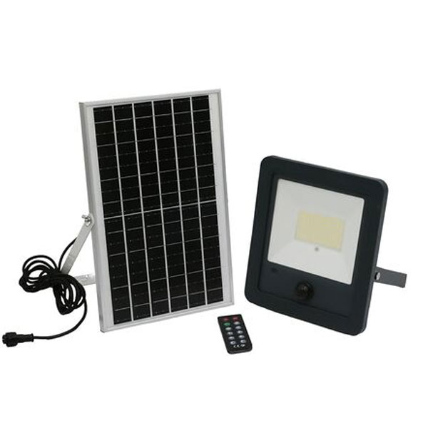 Ηλιακός προβολέας LED με ανιχνευτή κίνησης 200W 2000lm ενδιάμεσο φως 4000K και τηλεχειριστήριο
