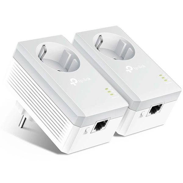 Διπλό TP-LINK AV600 Powerline Starter Kit για ενσύρματη σύνδεση με Passthrough πρίζα & θύρα Ethernet TL-PA4010PVer. 4.0