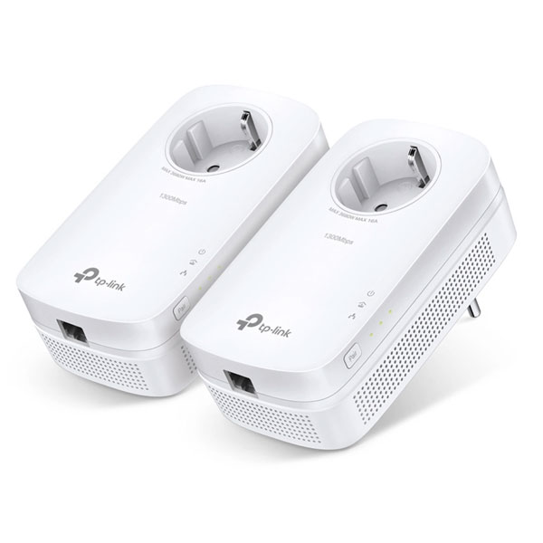 TP-LINK Passthrough Powerline Starter Kit TL-PA8010P AV1300 Ver: 3.0 διπλό για ενσύρματη σύνδεση με Passthrough πρίζα & θύρα Gigabit Ethernet