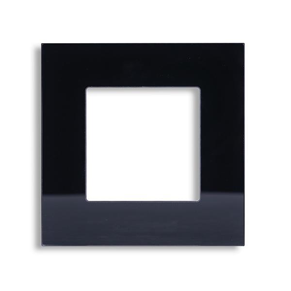Γυάλινο πάνελ smart wifi πρίζας μαύρο 85x85x10mm συνδυάζεται με τις πρίζες 152-60666 & 152-60676