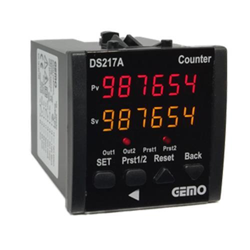 Μετρητής παλμών DS217A GEMO 72x72 100-240V AC/DC 6 ψηφίων