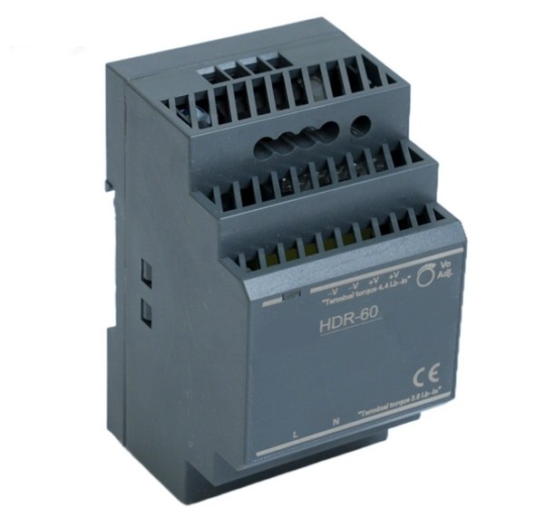 Τροφοδοτικό ράγας 60W 2.5A 230V σε 24VDC για αυτοματισμούς DIN Rail