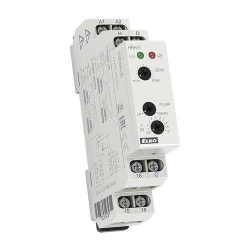 Επιτηρητής στάθμης ELKO HRH-5 1 module 16A τάση 24/230VAC επιτήρηση άνω-κάτω στάθμης