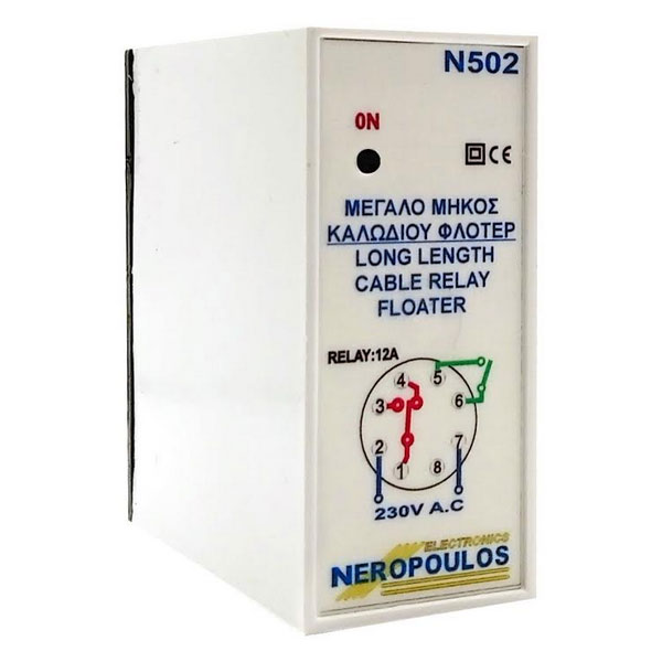 Επιτηρητής στάθμης νερού N502 230 V ac ~/50HZ με καλώδιο και μηχανικό φλοτέρ
